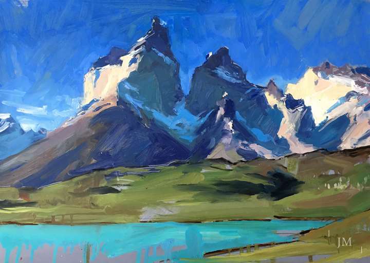 Los Cuernos del Paine, last light 2018